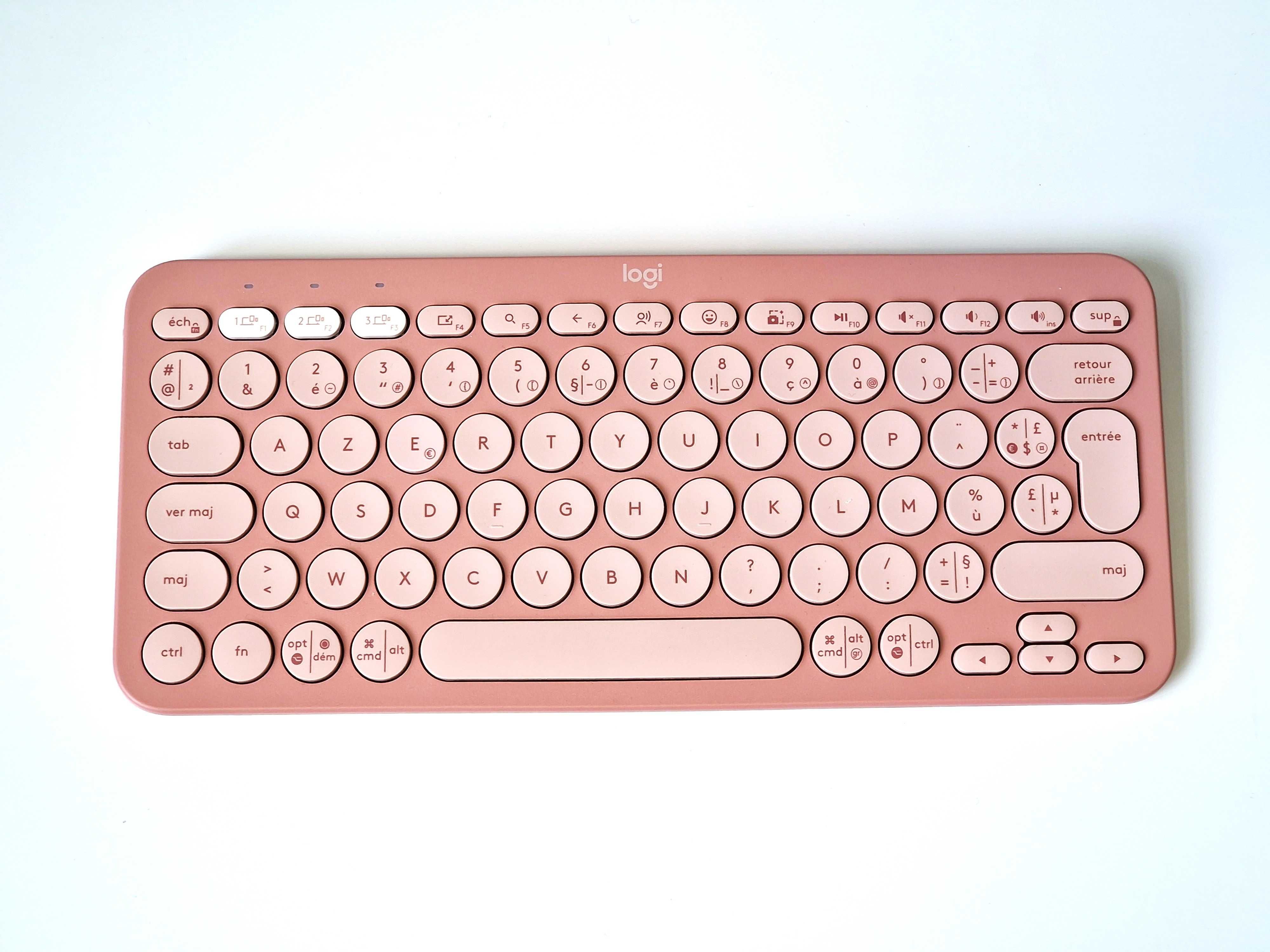 Klawiatura bezprzewodowa Logitech Pebble Keys 2 K380s różowa