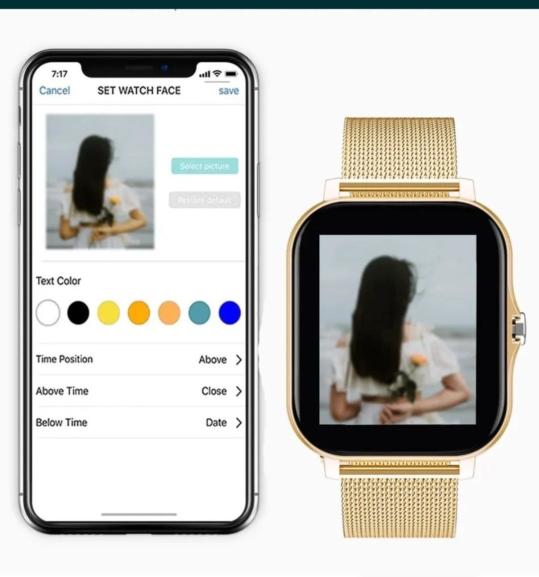 Damski zegarek Smart watch LIGE z dwoma paskami