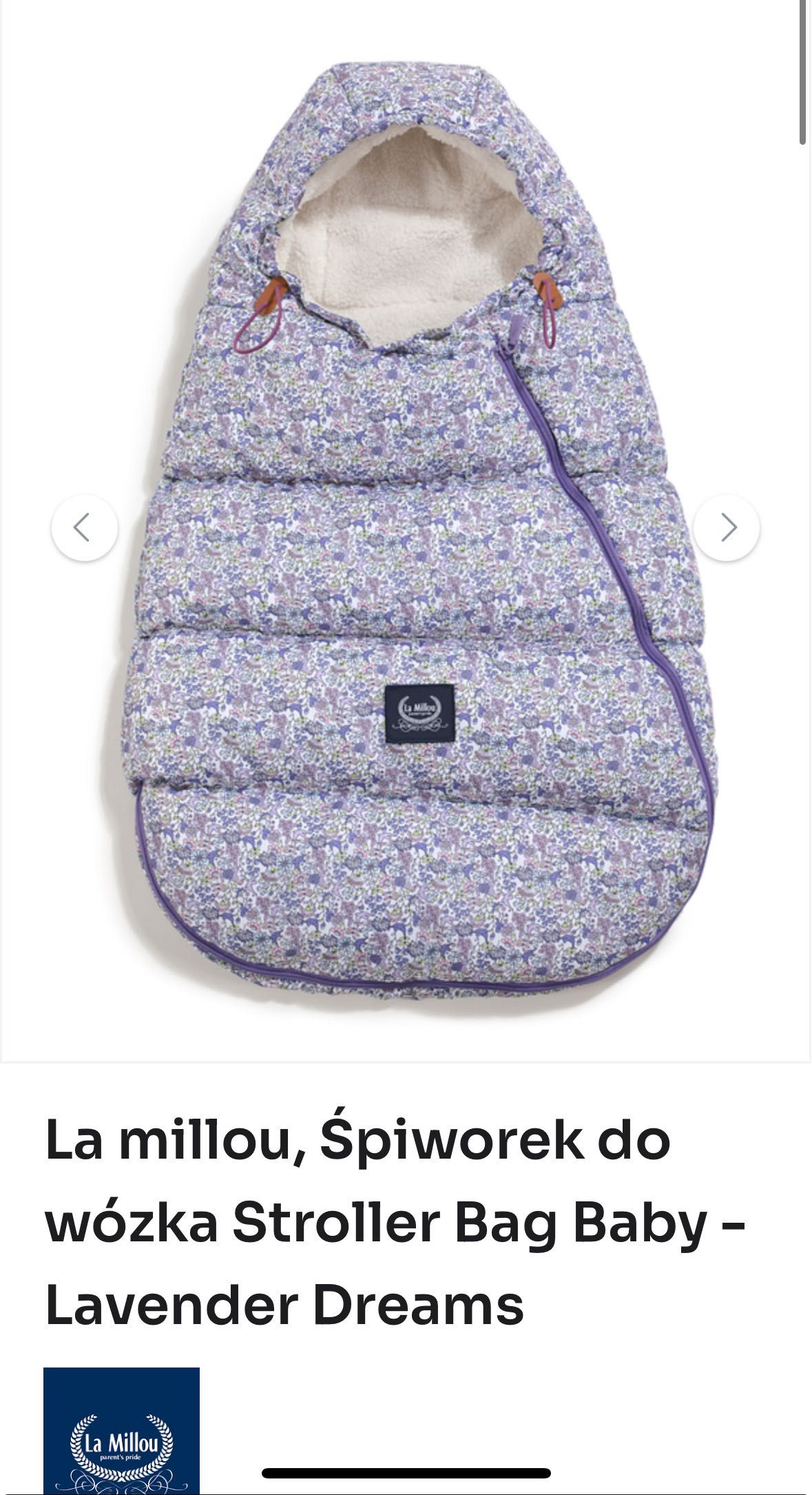 Śpiworek do wózka La Millou Lavender Dreams