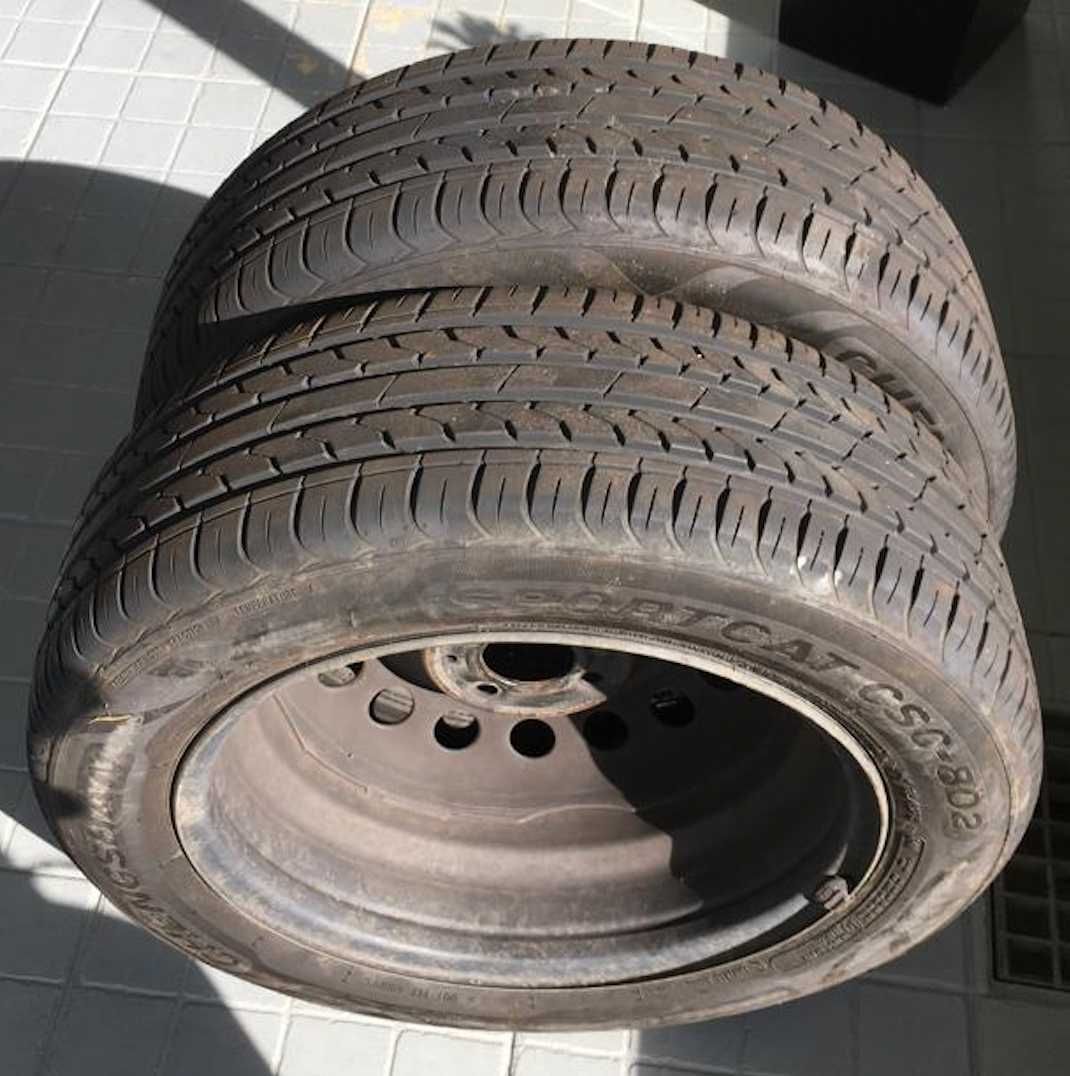 4 pneus 185 / 60R15 + 4 jantes liga leve 15" Renault