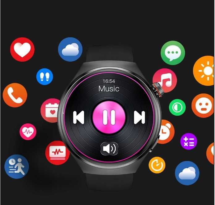 GT4PRO Smartwatch GPS Tracker Monitorowanie tętna SPO2 NFC ttst1472