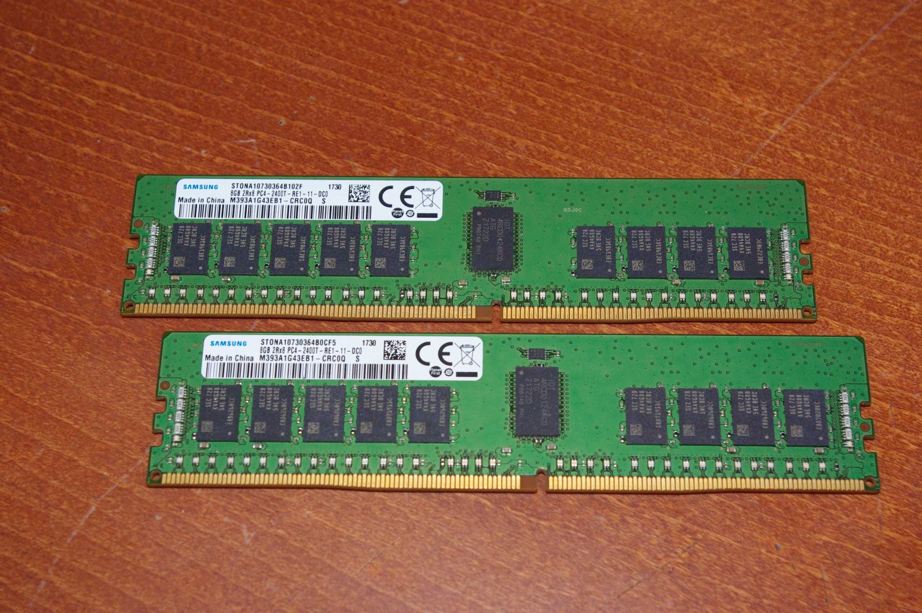 DDR4 Samsung 16GB (2x 8GB) PC4-19200 ECC REG