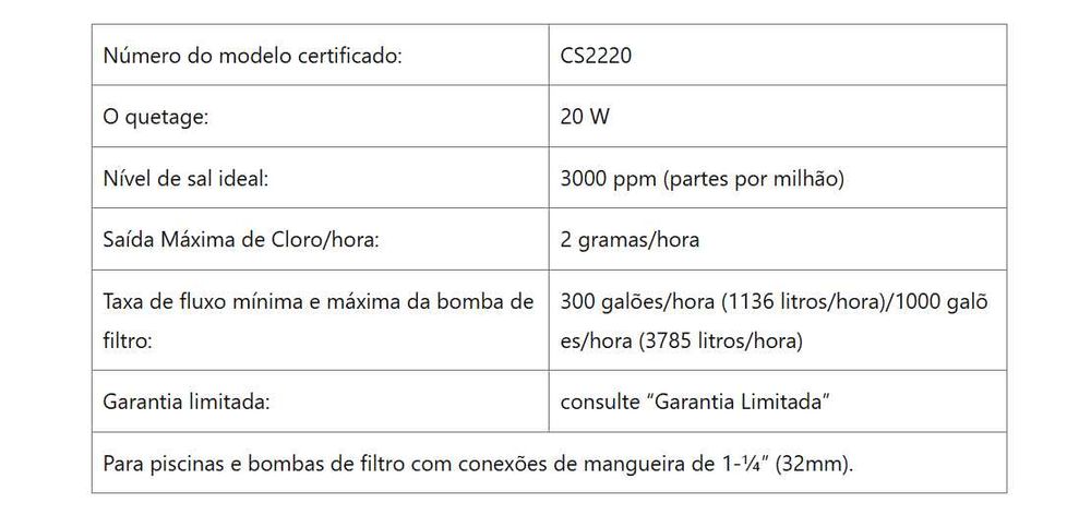 Clorador de Sal Intex