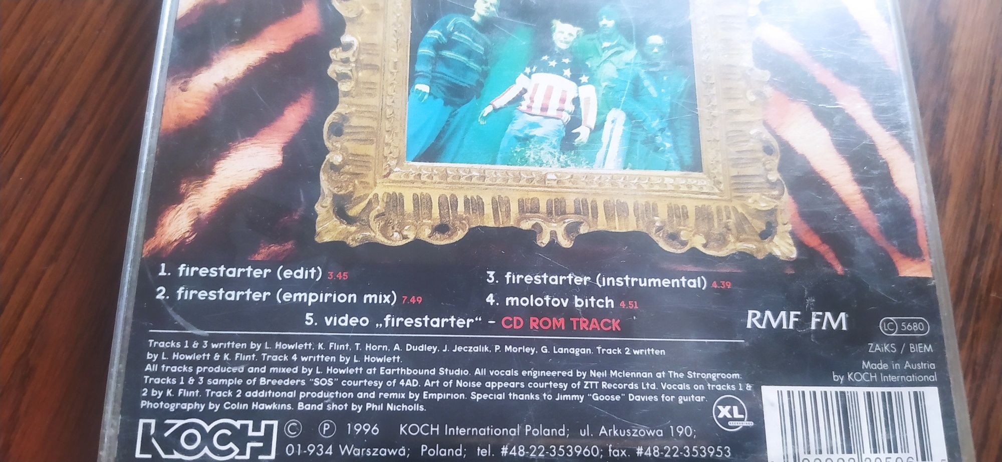 Prodigy firestarter 96r płyta CD