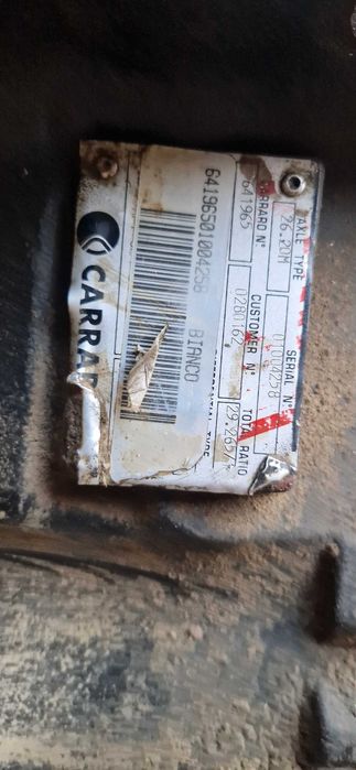 most obudowa pochwa mostu  axle Carraro 26.20 m ładowarka targo deutz