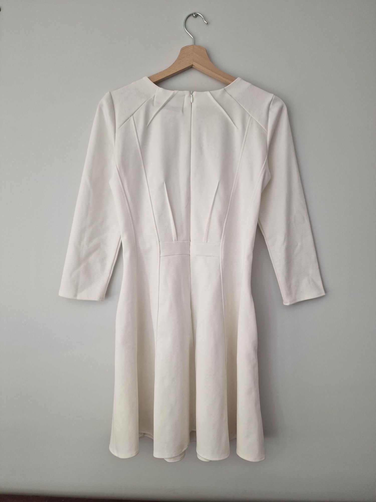 Sukienka biała by o la la mini biała M 38 elegancja chrzciny panieńsk