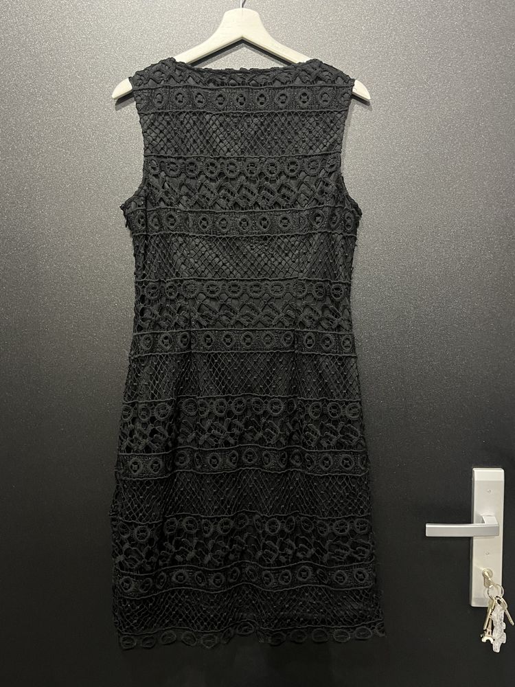Black lace mini dress/Czarna koronkowa letnia sukienka Pogrzebowa mini