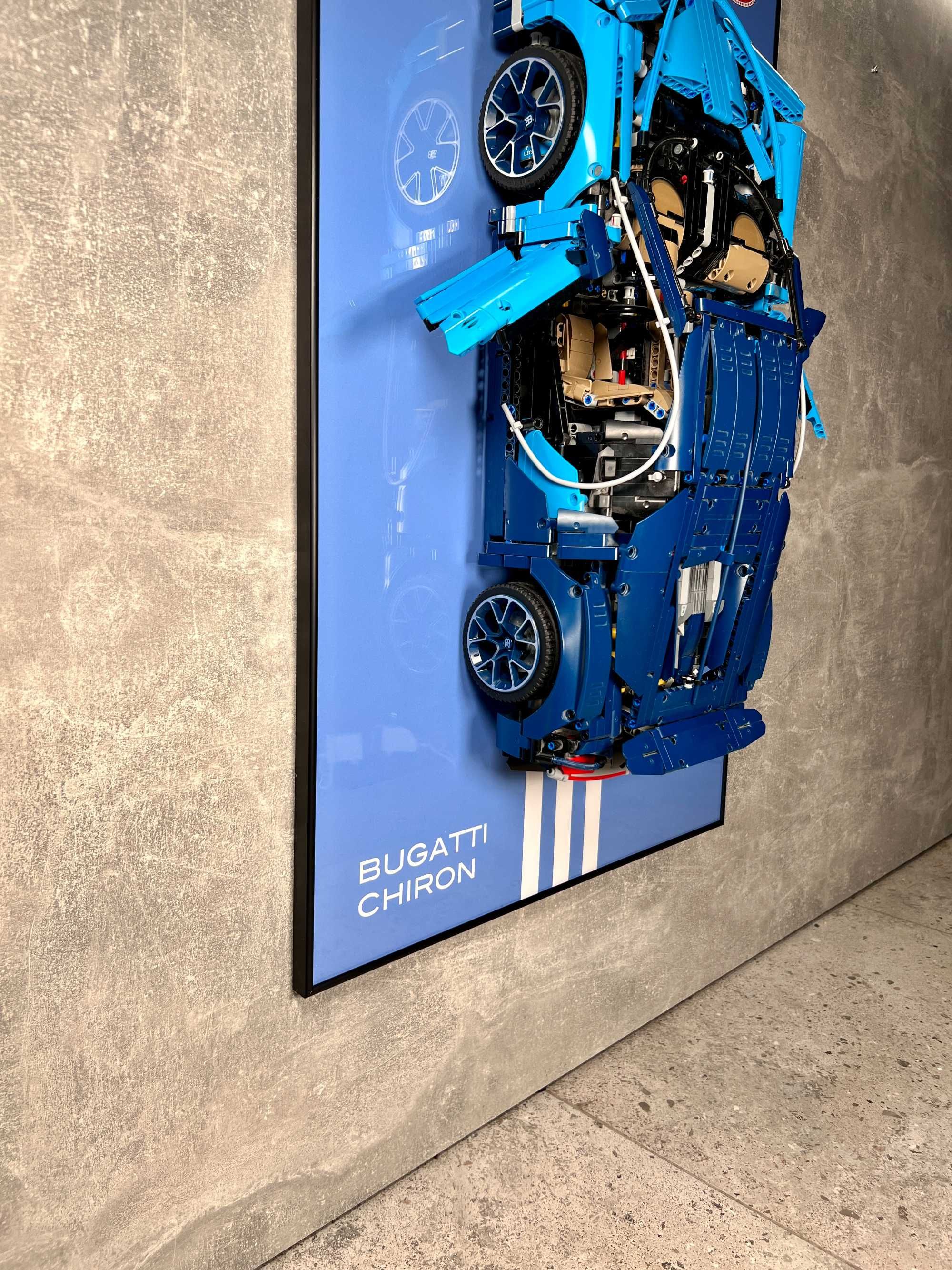 Арт Тримач Рамка 80x50 Стіну для LEGO Technic Bugatti Chiron 42083