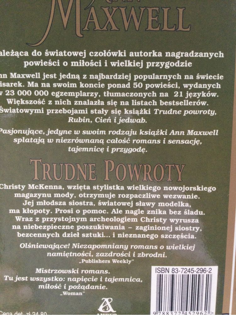 Ann Maxwell - Trudne powroty .wyd.Amber