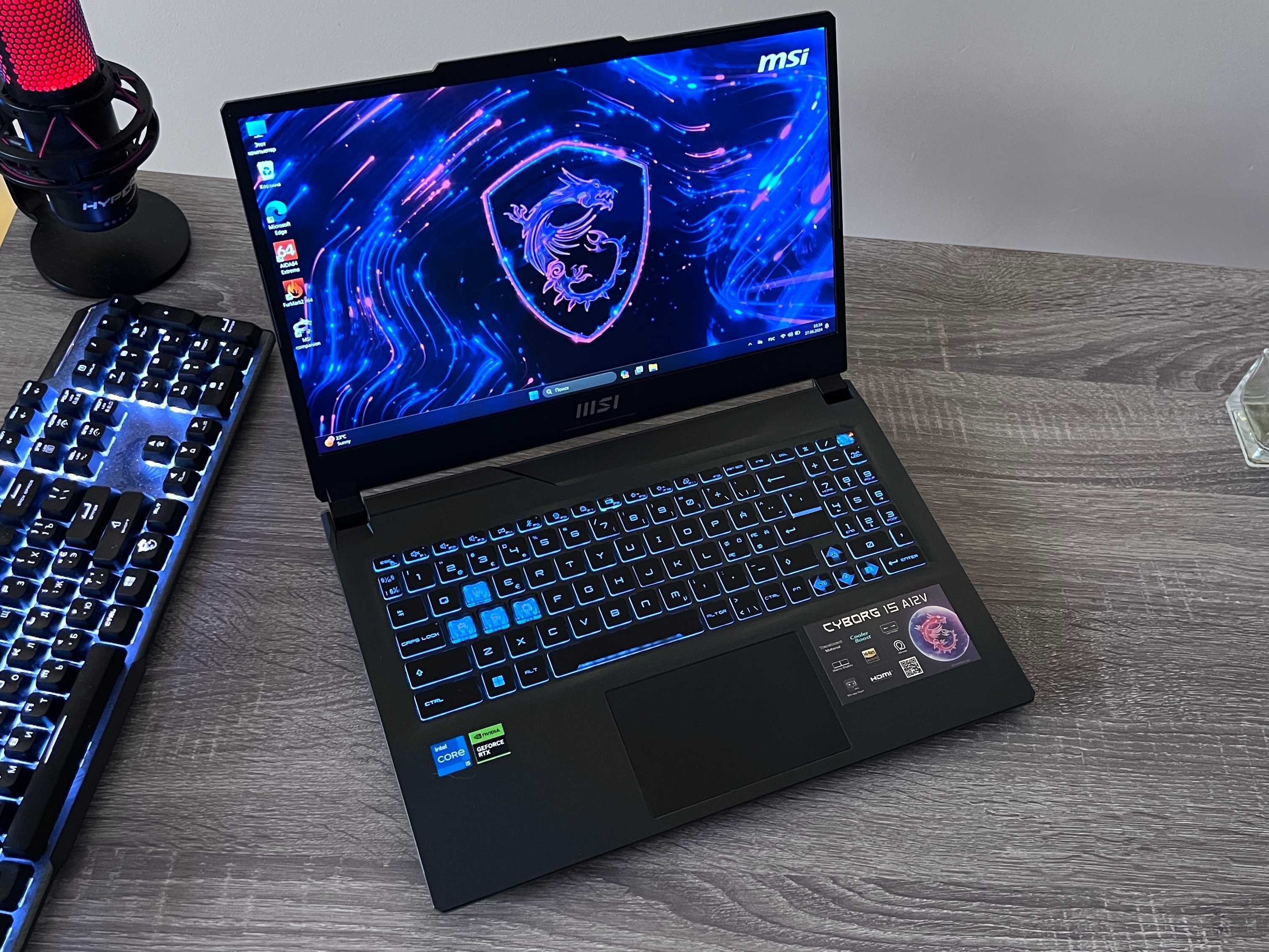 Киборг! Игровой ноутбук Msi Cyborg A15 (RTX 4050 , Intel 12th , Ssd)