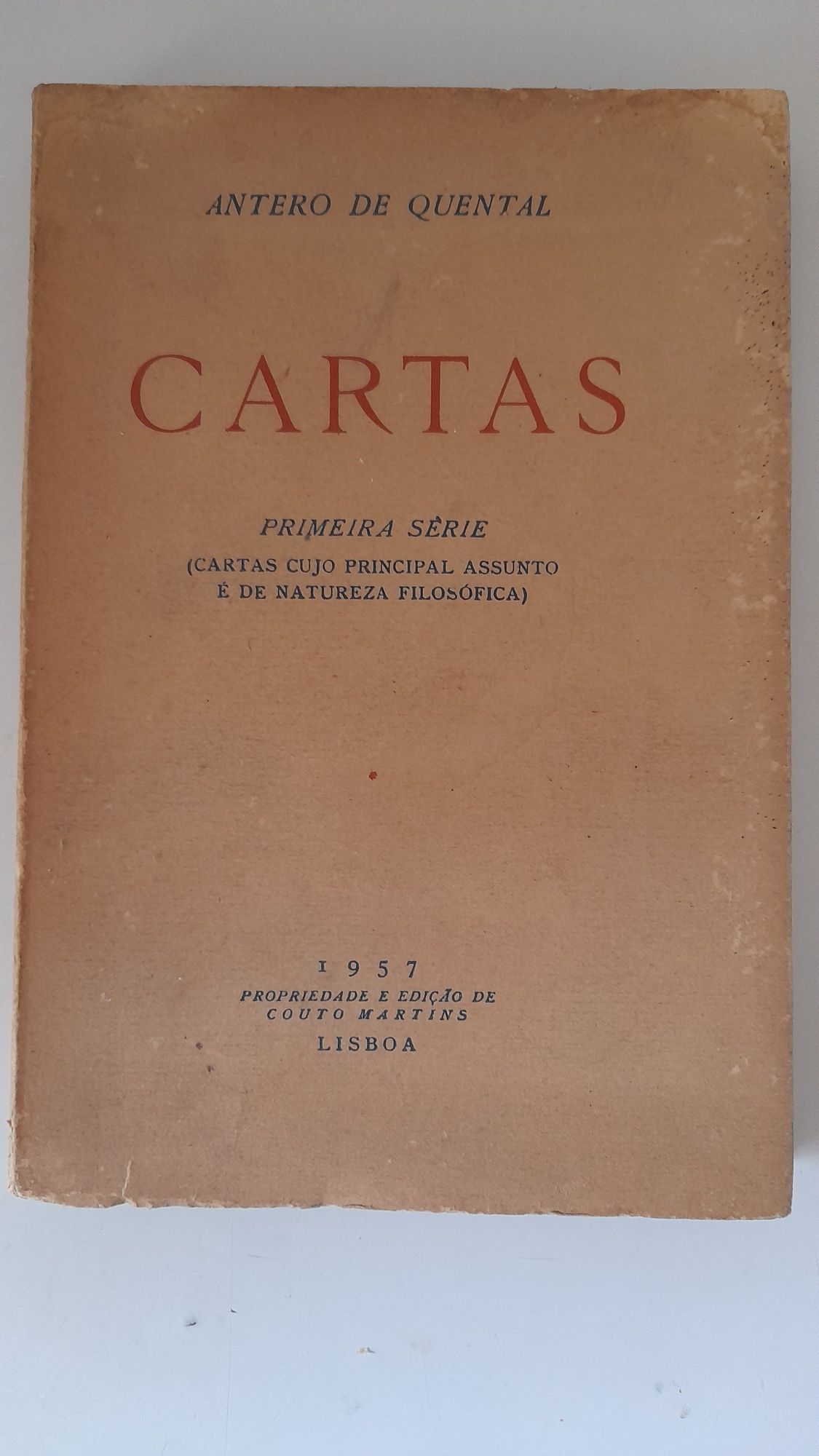 Cartas de Antero de Quental - Primeira série  - 1957