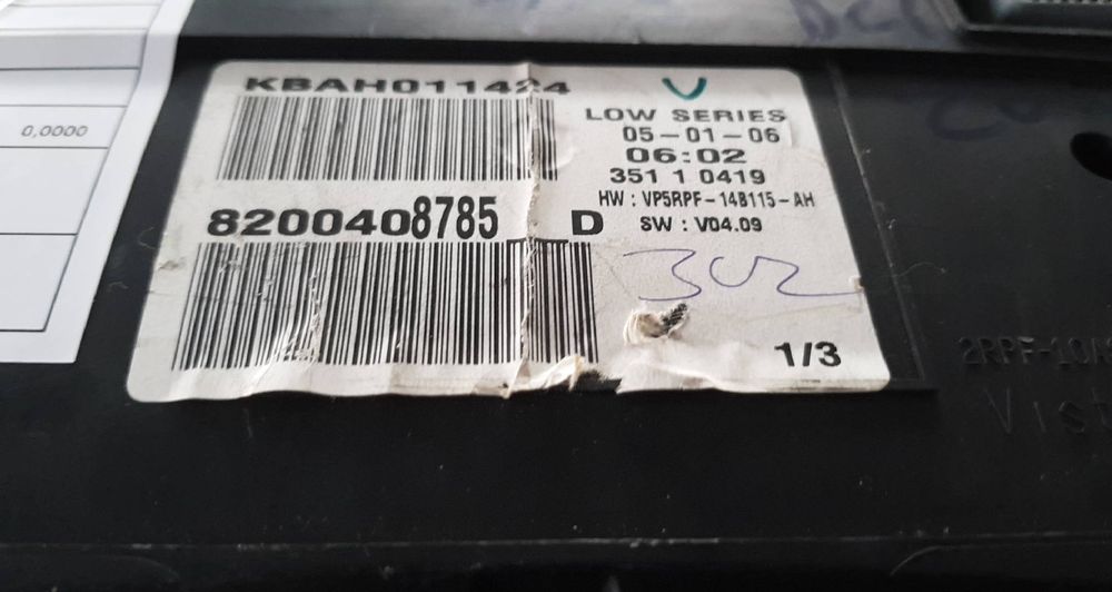 Quadrante / painel de instrumentos RENAULT Megane II (BM0/1_, CM0/1_)