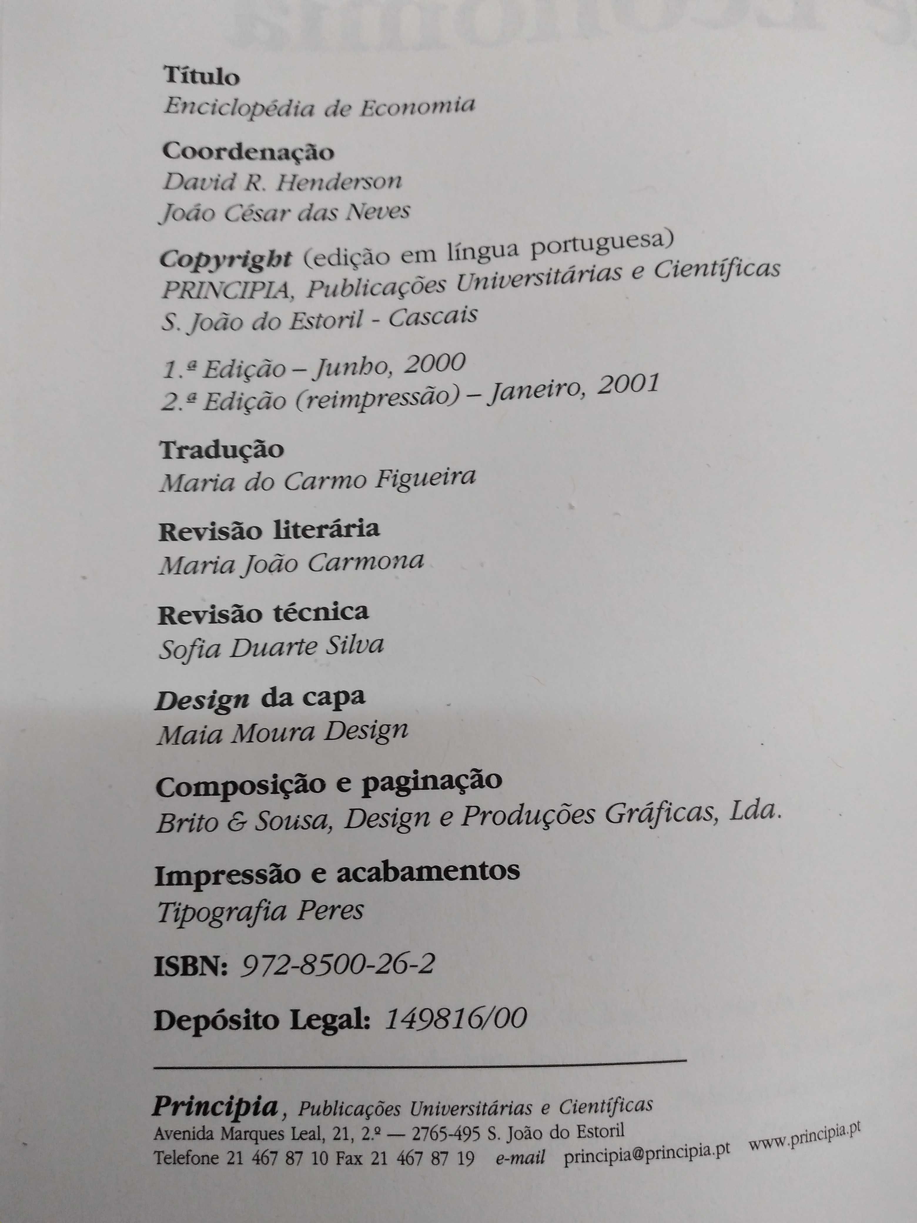Enciclopédia de Economia - David R. Henderson e João César das Neves