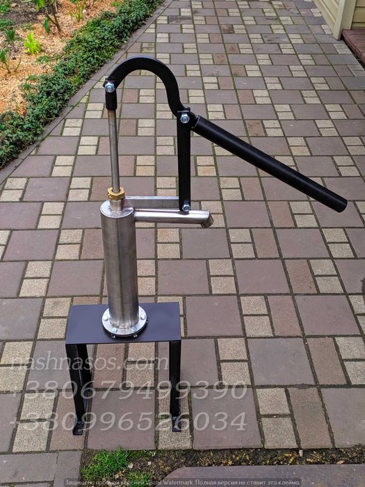 Ручний насос колонка для води купити в Україні. Комплект з підставкою