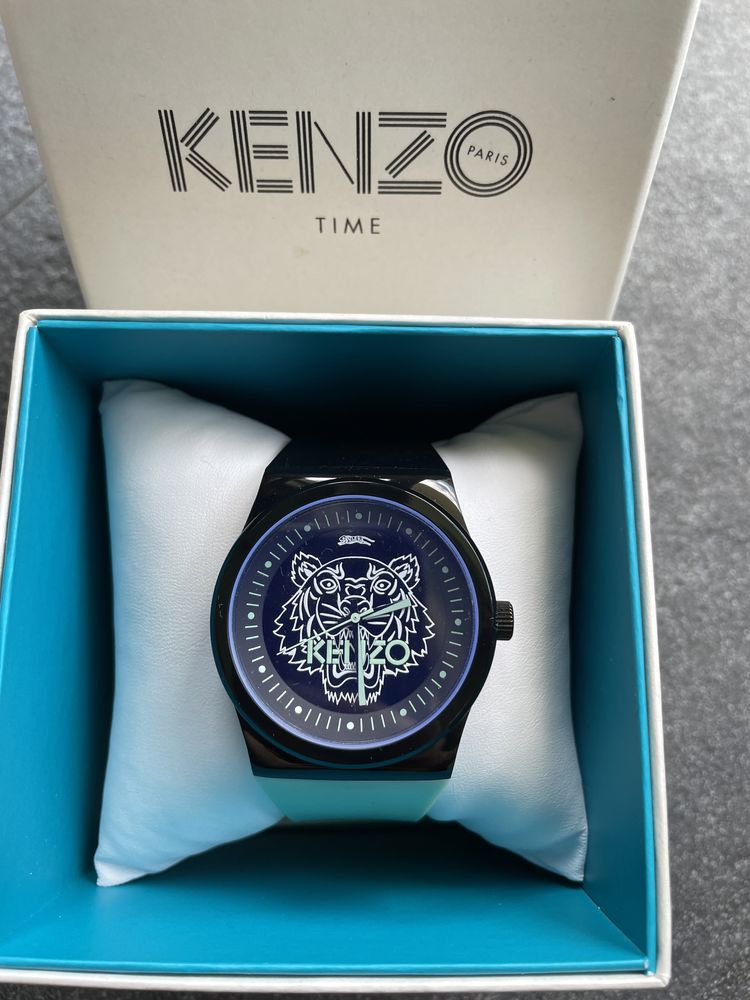 Kenzo nowy zegarek z metką czarno miętowy