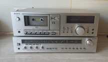 Magnetofon Sony TC-K45 + Amplituner Unitra Tosca 303