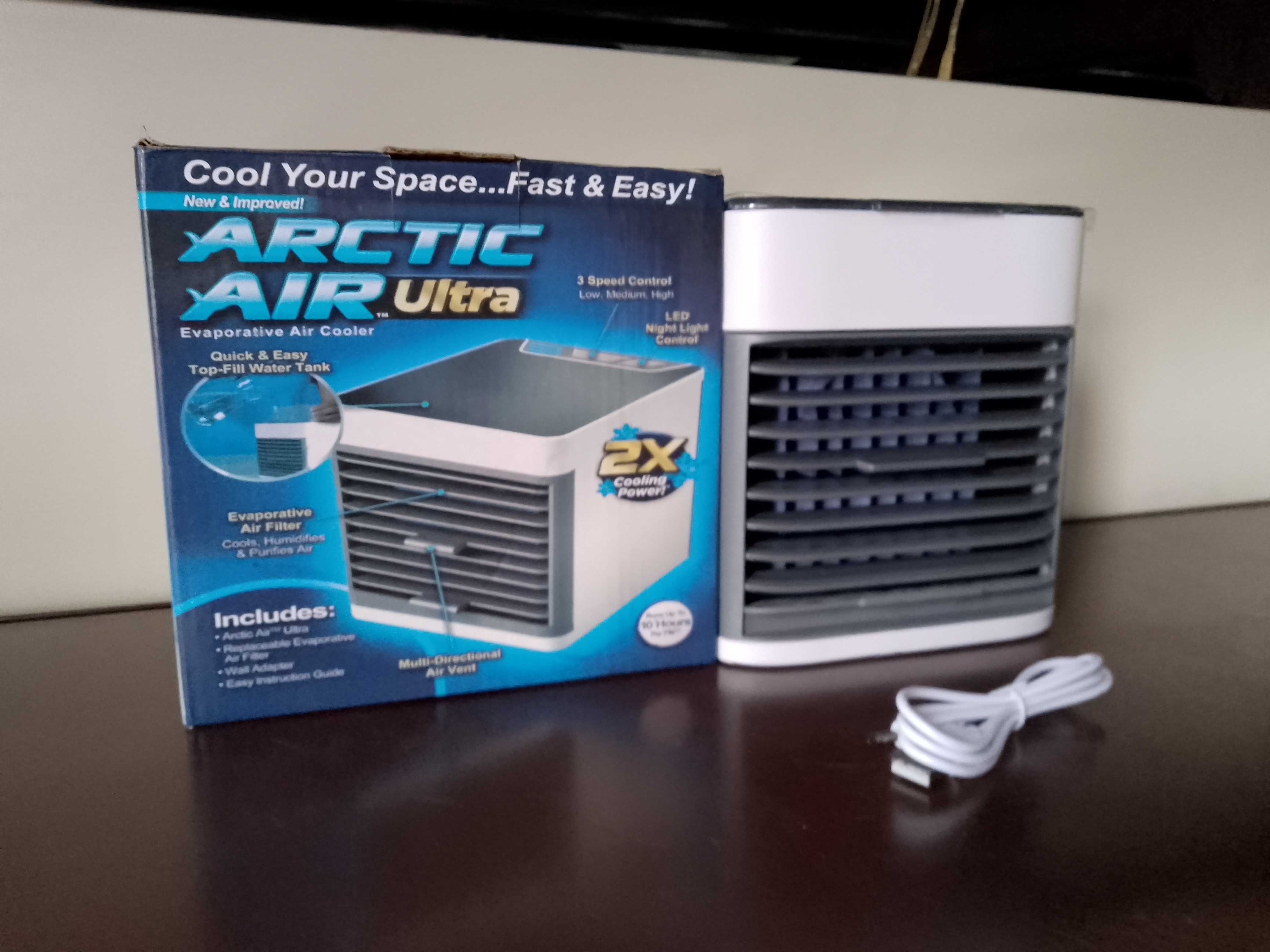 AIR ARCTIC COOLER LED USB mini mobilny przenośny klimatyzator WODĘ LED