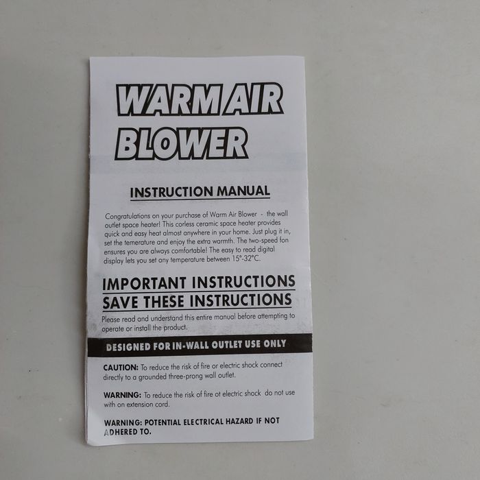 Портативний обігрівач  Тепловентилятор