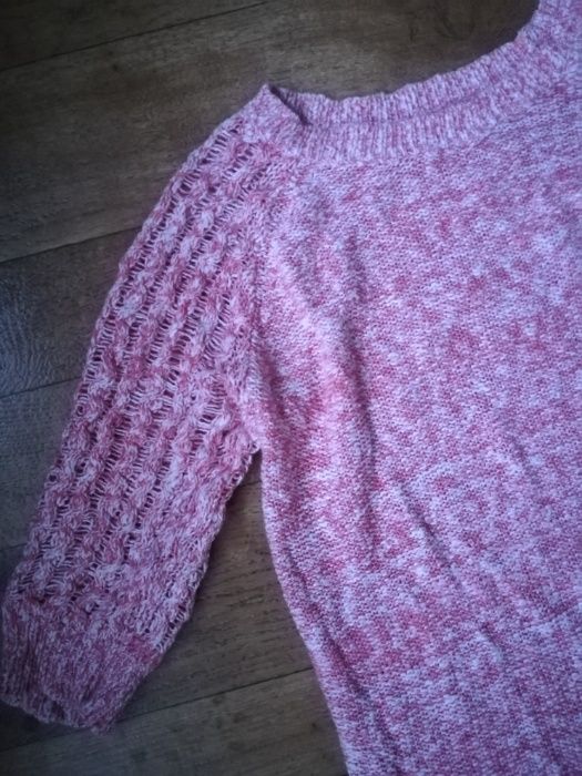 Tunika, M, różowa, sweter