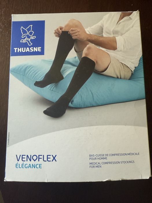 Ponczochy uciskowe THUASNE VENOFLEX ELEGANCE 20-36mmHg CZARNE 3L