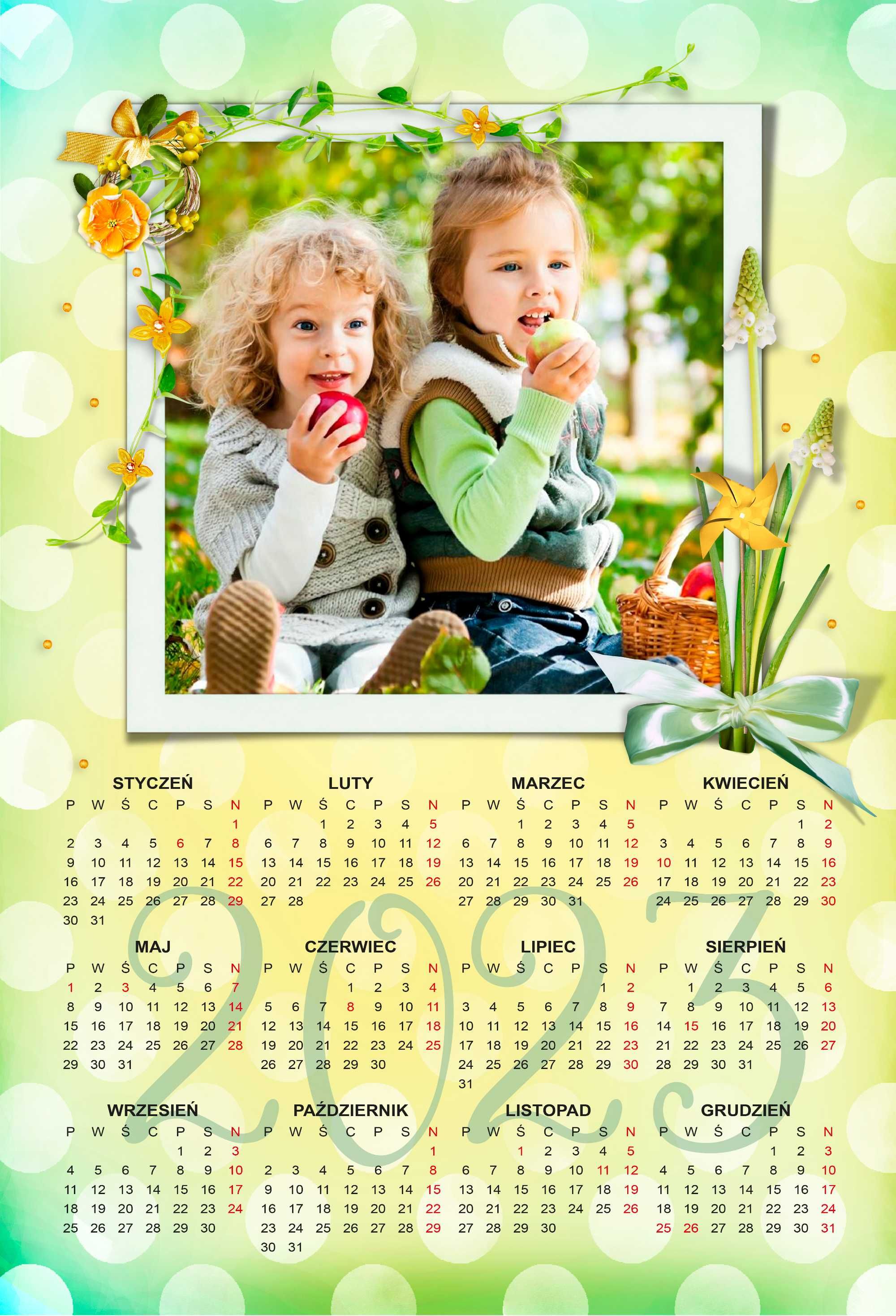 Kalendarz 2024, Fotokalendarz 2024, Jednoplanszowy, Format A3/A3+