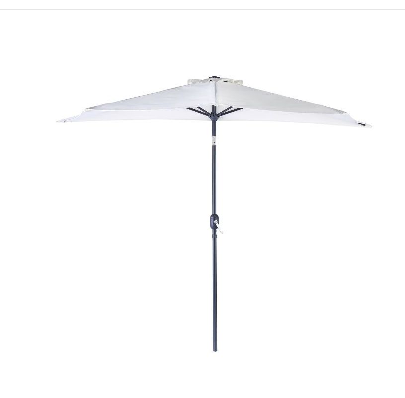 Parasol balkonowy przyścienny półkole Arkea 270x135x235 cm biały NOWY