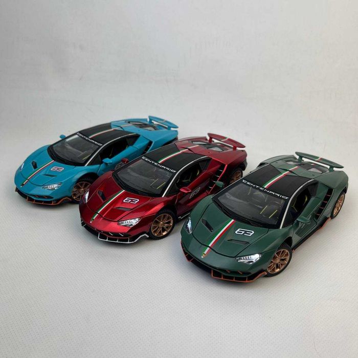Металева Колекційна модель 1:24 Lamborghini  з підсвіткою фар, звуком