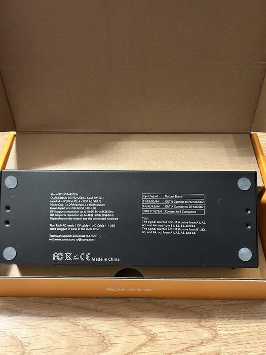 Kceve 4x2 Dual display przelacznik usb 3.0