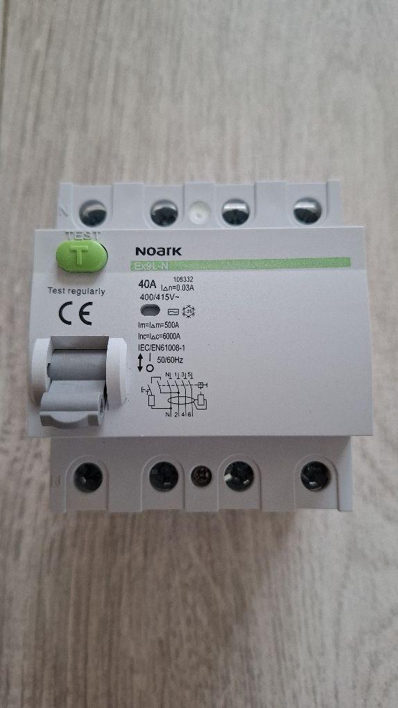 Wyłącznik różnicowoprądowy Noark 4P 40A 30mA AC 108332 - 2 szt