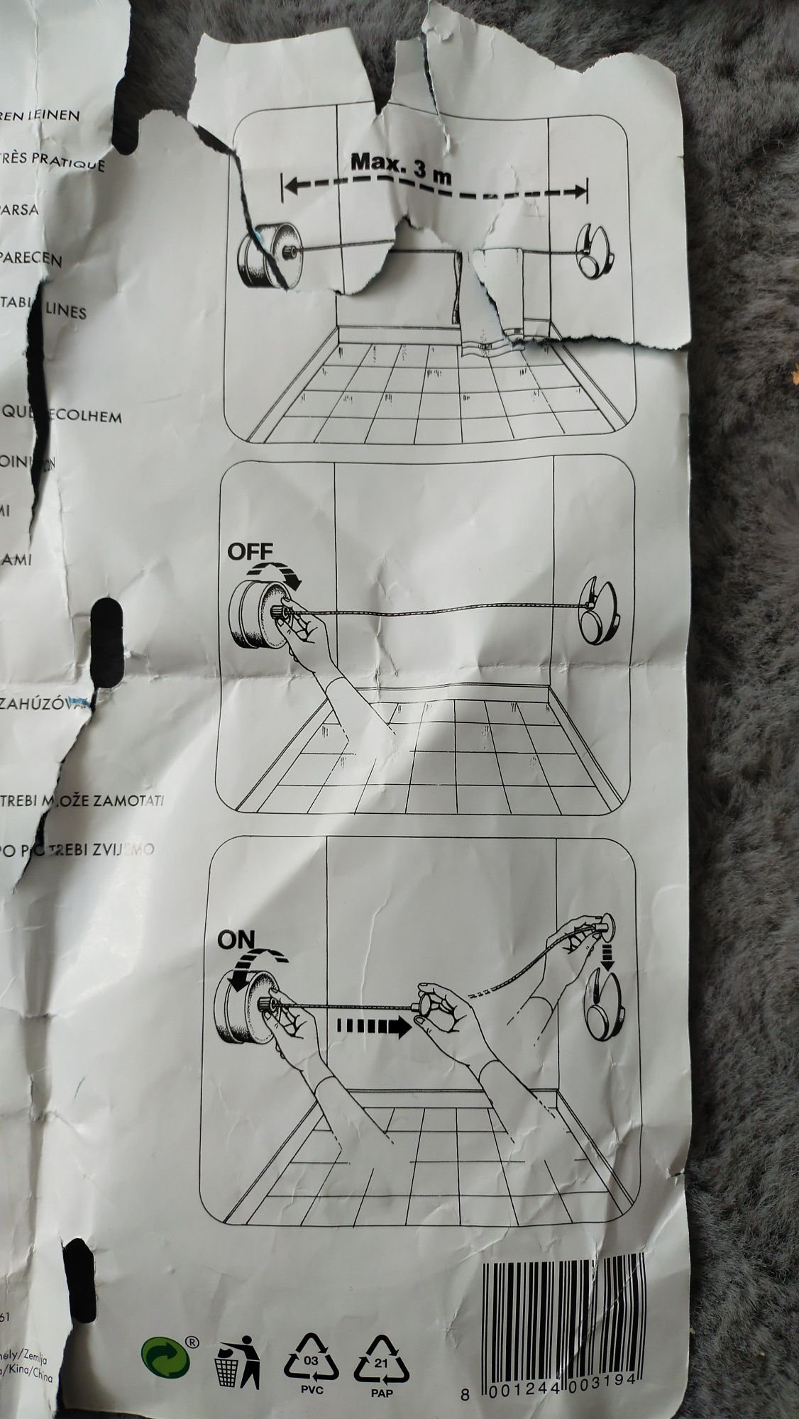 Suszarka do ubrań zwijana Gimi