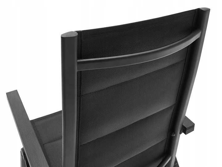 Krzesło Składane Ogrodowe Krzesła na Taras Balkon Ogród Drewko Czarne