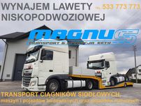 Wynajem Lawety, Naczepy Niskopodwoziowej Transport Ciężarówek