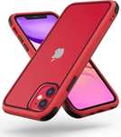 etui iphone 11 360 stopni odporny na wstrząsy pc/tpu czerwony/czarny