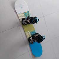 Deska snowboardowa zestaw 128 cm + buty 36+ zapięcia burton