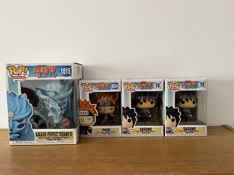 Pop figures naruto (kakashi susanoo, sasuke, pain)