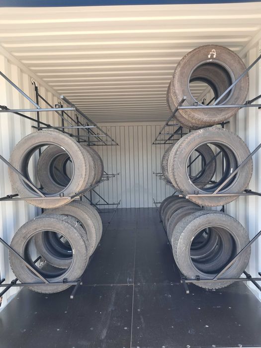 kontener na opony, magazyn na opony, kontener, magazyn