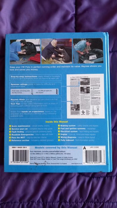 Livro Haynes sobre VW Polo (01/2000-01/2002)