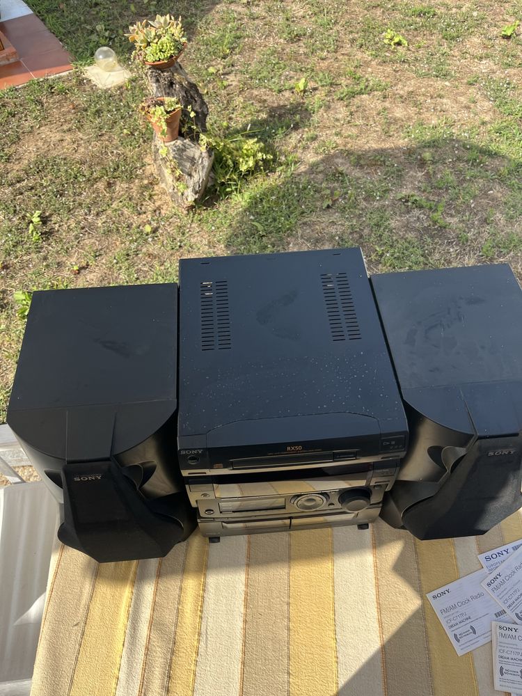 Emparelhagem Sony Leitor de cd e cassete