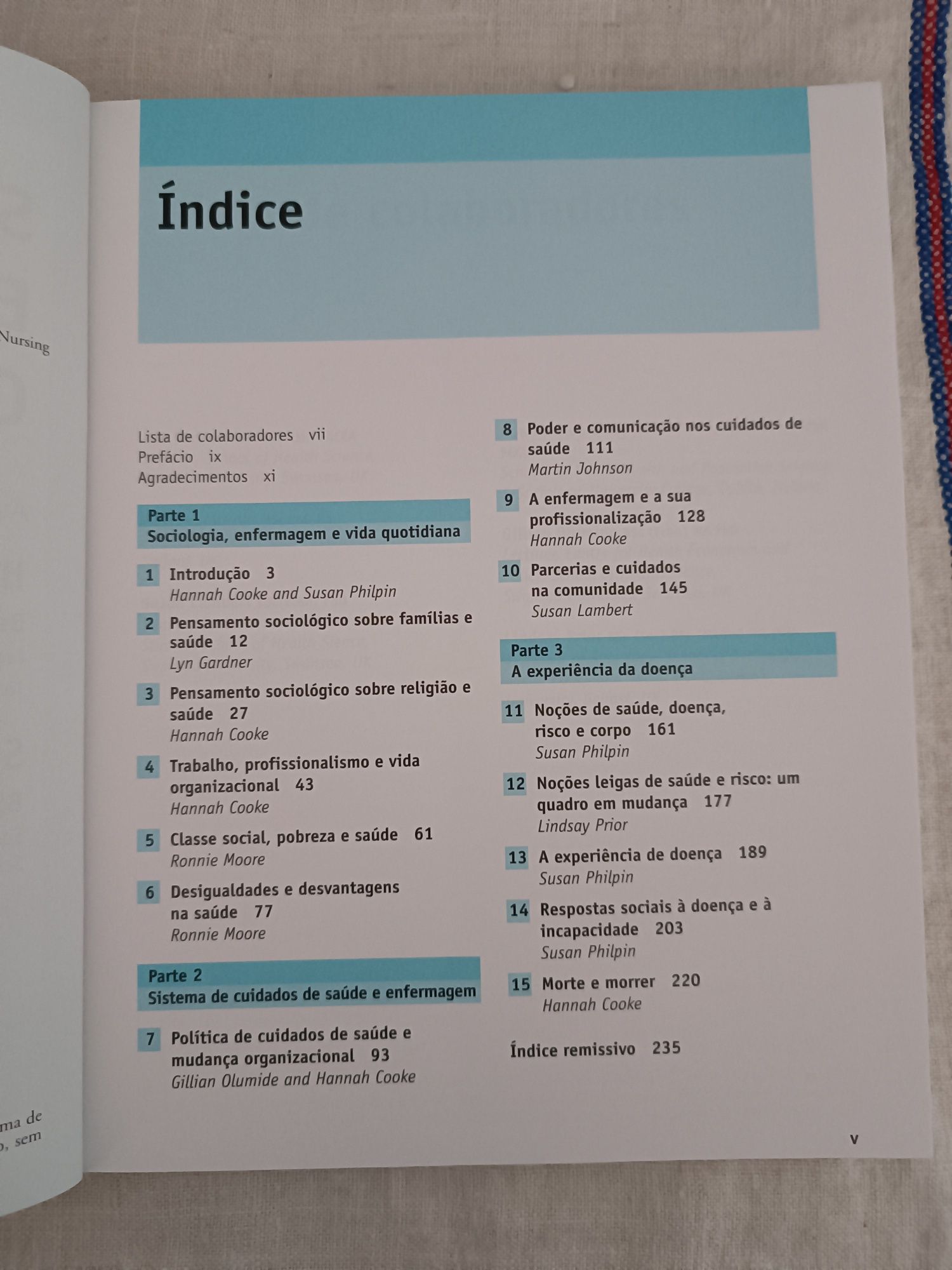 Livro "Sociologia em Enfermagem e Cuidados de Saúde"