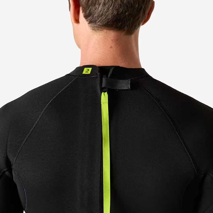 Men’s Surfing 4/3 mm Neoprene Wetsuit Olaian - Black - Fato de surf