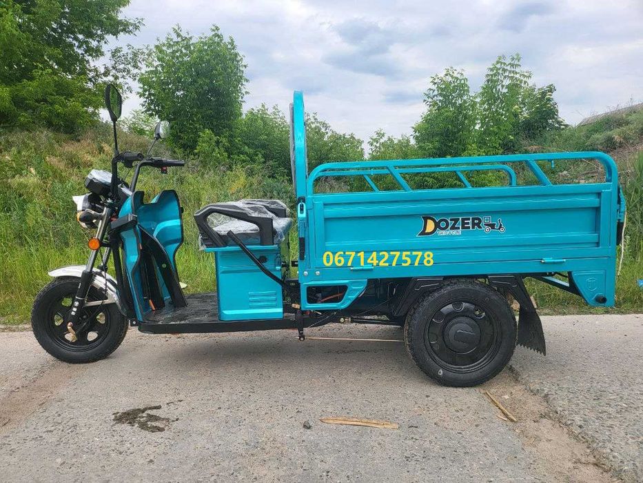 Електроцикл з кабіною вантажний Dozer Model-1 Запас ходу 50-км 800 W