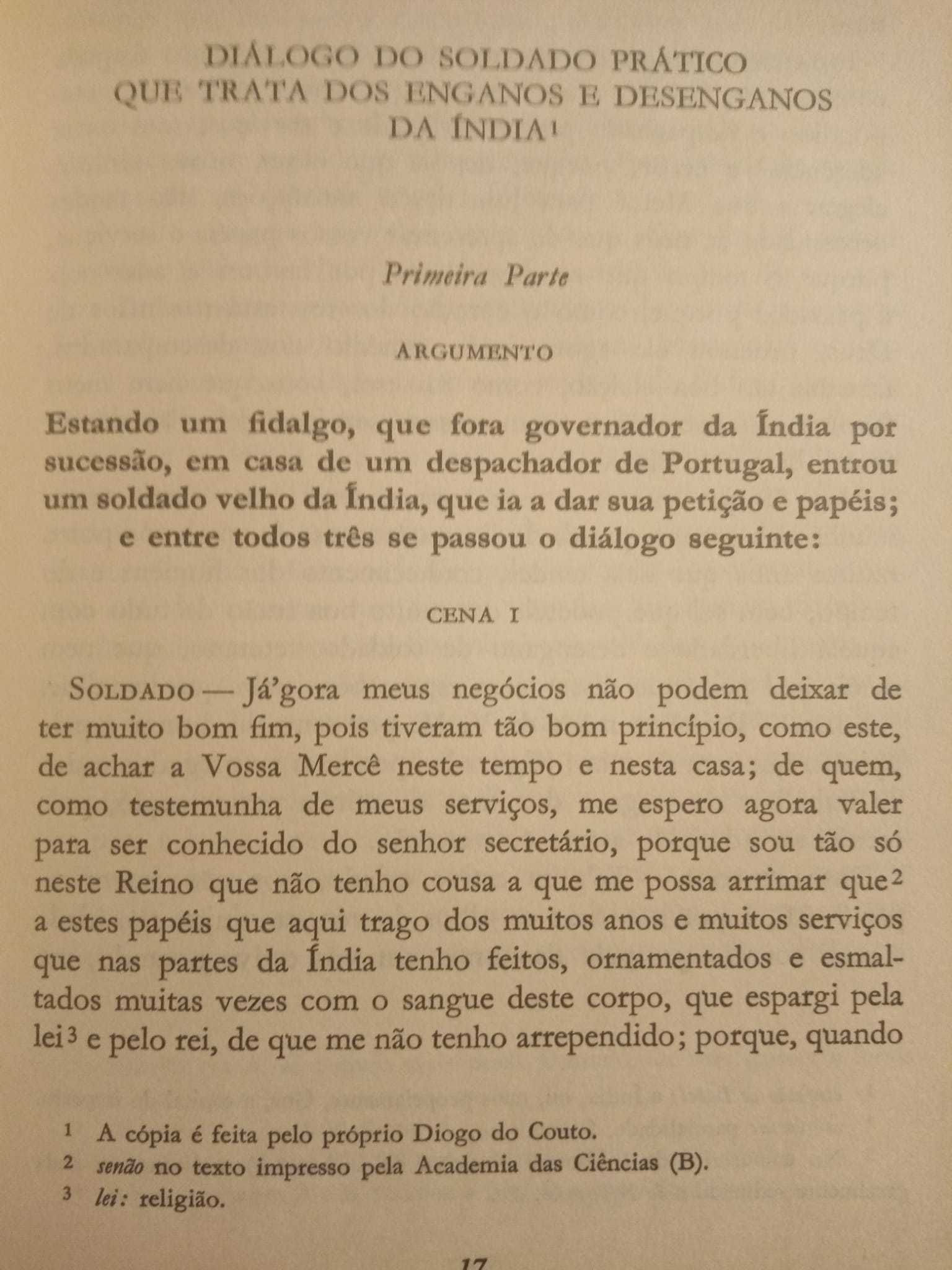 Soldado Prático, Diogo Couto - relato de Portugal e do Império (XVII)