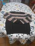 Camisola de homem cinza, beje e preto, W52