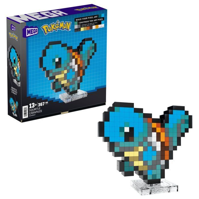 mega construx klocki 367 el pokemon squirtle pixel art