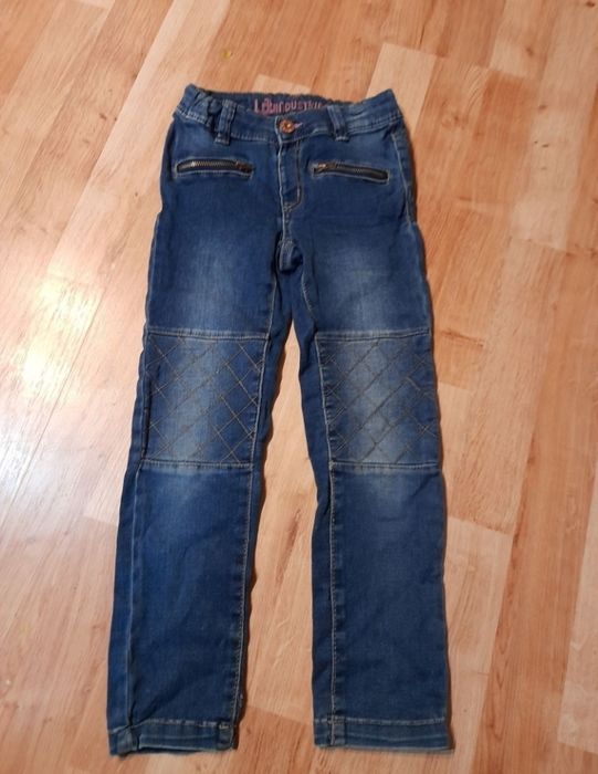 5) spodnie miękki jeans dziewczęce 116