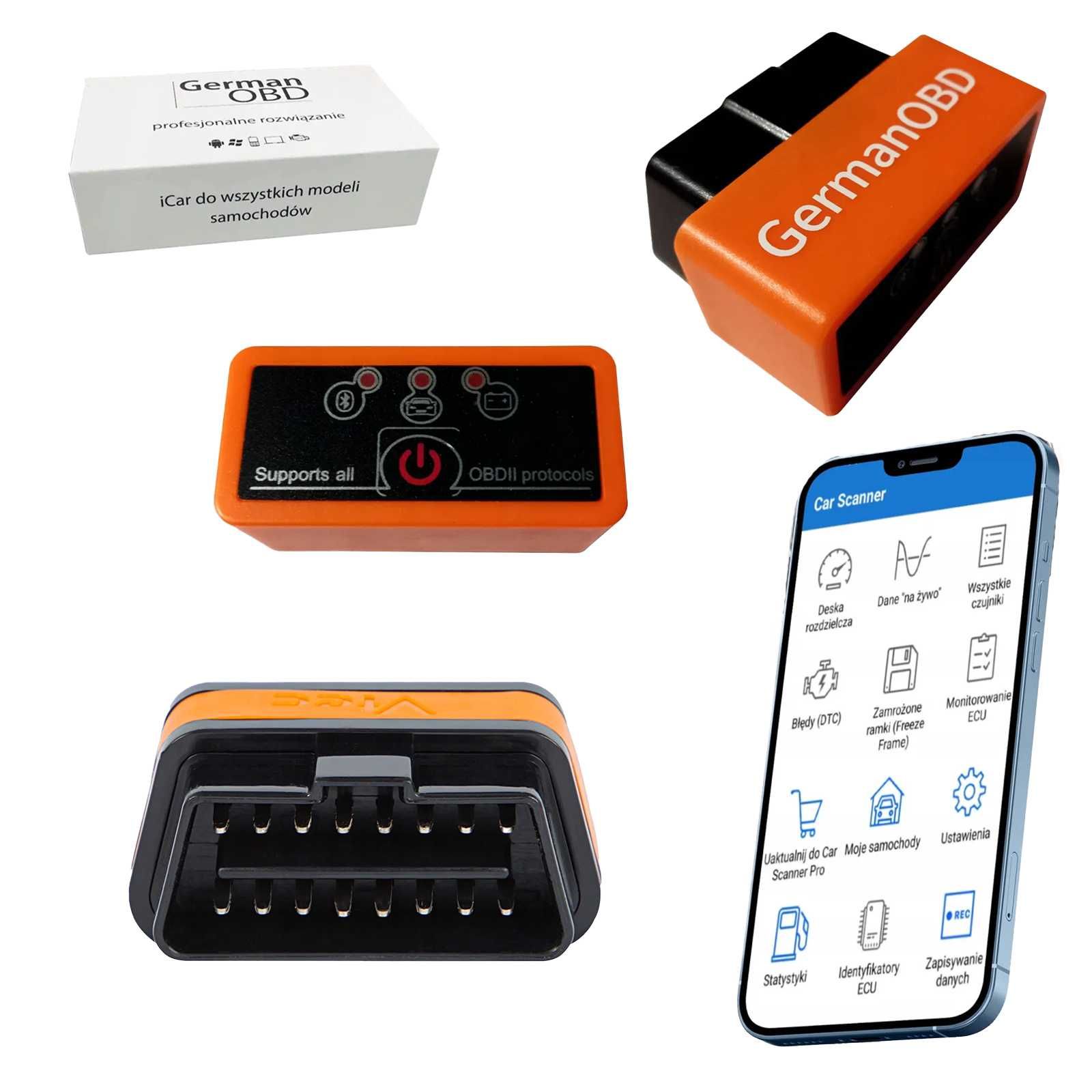 BLOW OBD2 VTEC BT 4.0 Skasuj Błędy, Sprawdź Silnik, Android i iOS