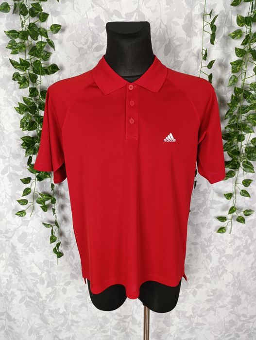Koszulka Polo Adidas M Czerwona