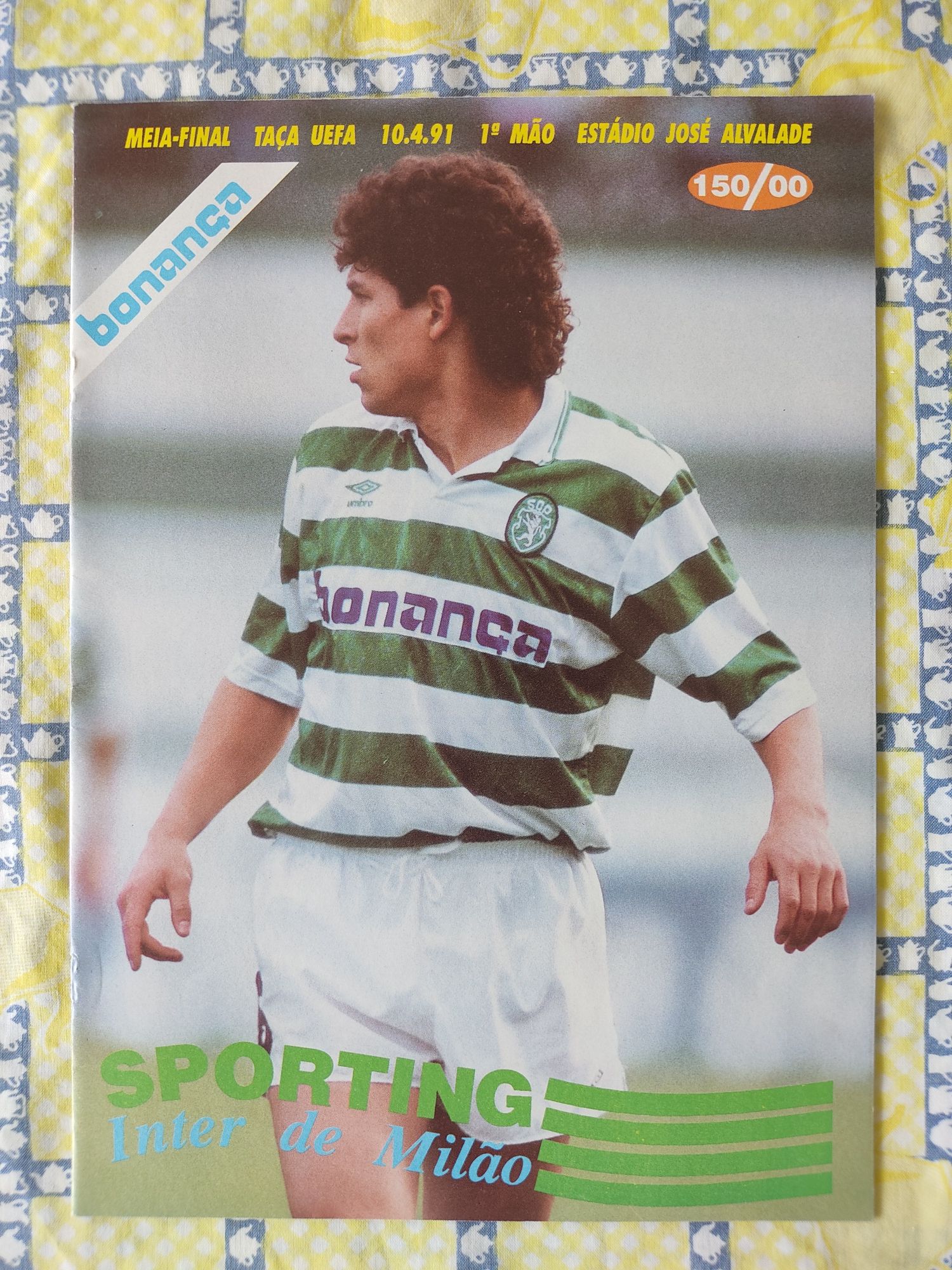 Programa Sporting Inter de Milão UEFA 1990/91