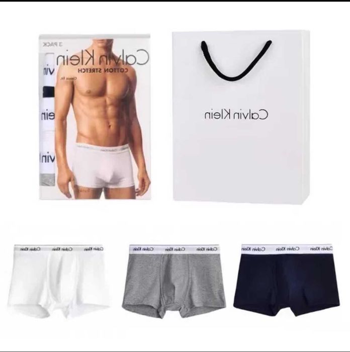Calvin Klein Basic Boxer Shorts–3 sztuki bawełny: czarny, biały, szary