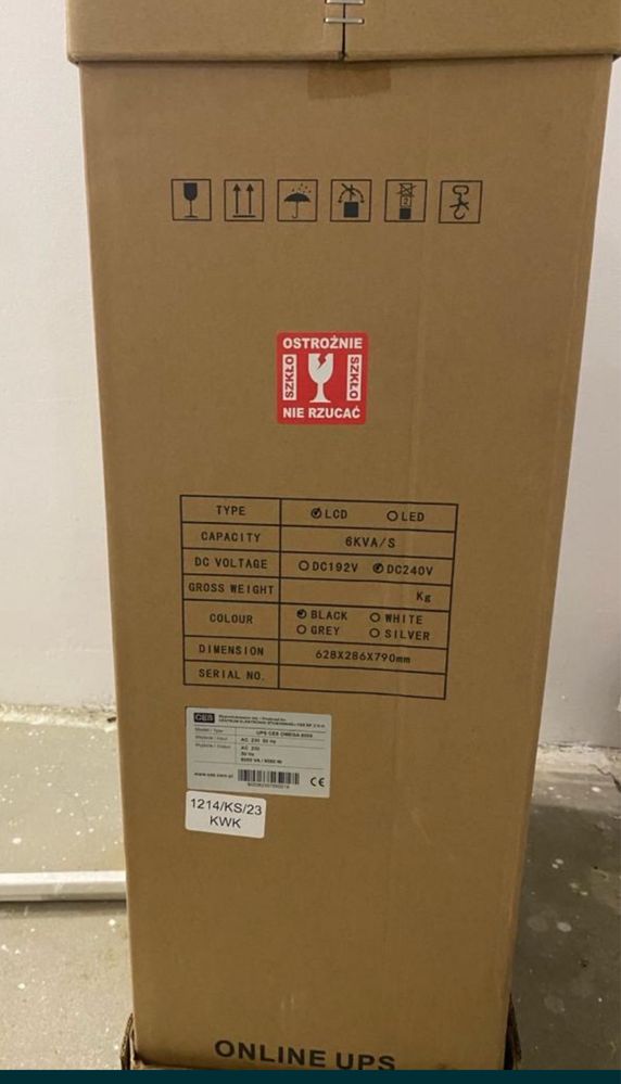 Nowy zapakowany Ups zasilacz bateria omega 6000